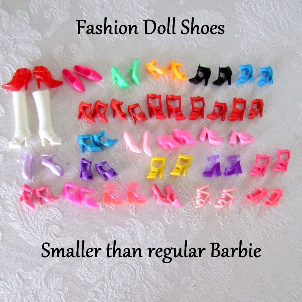 DOLL SHOES, SMALLER THAN BARBIE; MAY FIT DANCING PRINCESSES, DISNEY, EVER AFTER